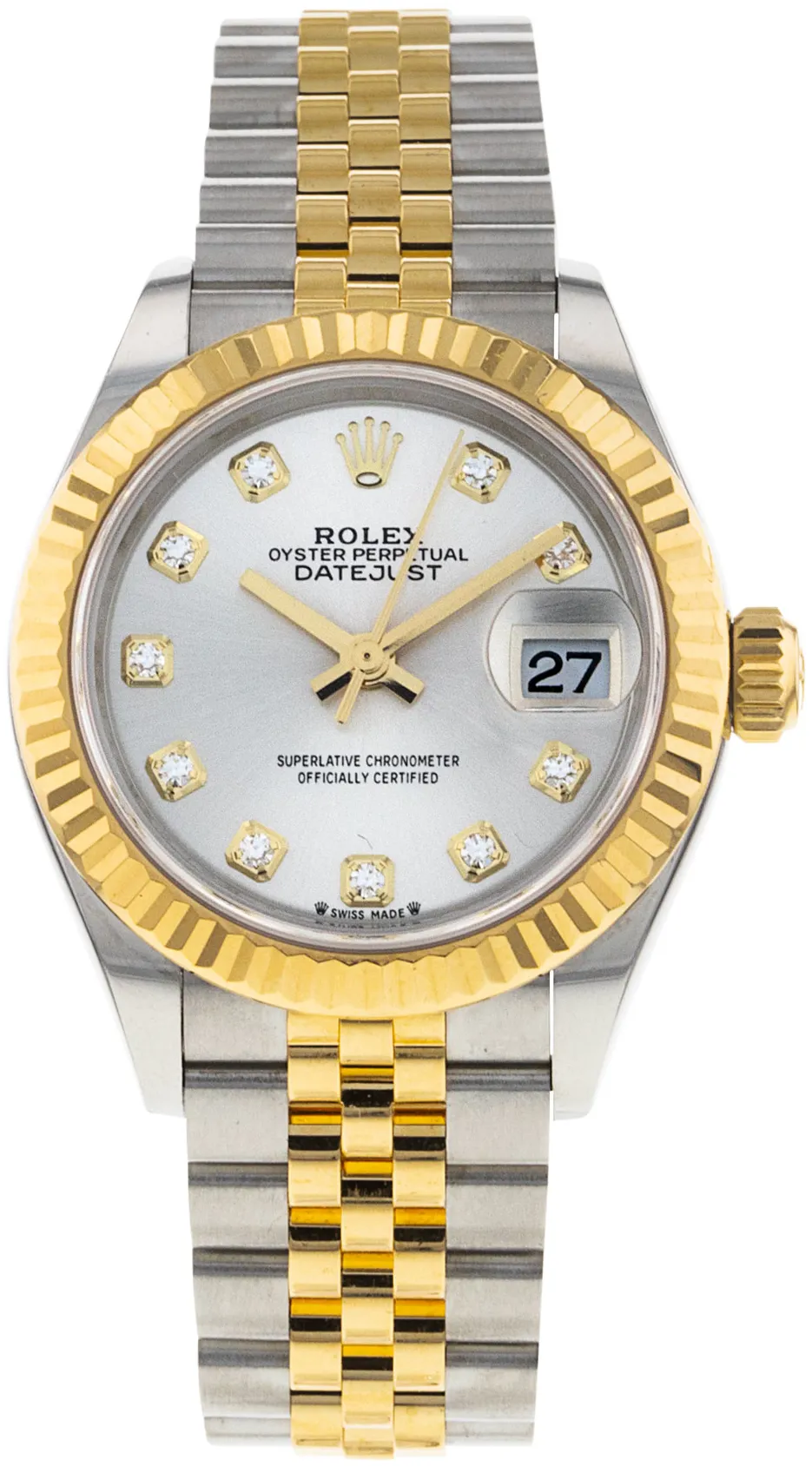 Rolex Lady-Datejust 279173 28mm Yellow gold and Stainless steel Silver