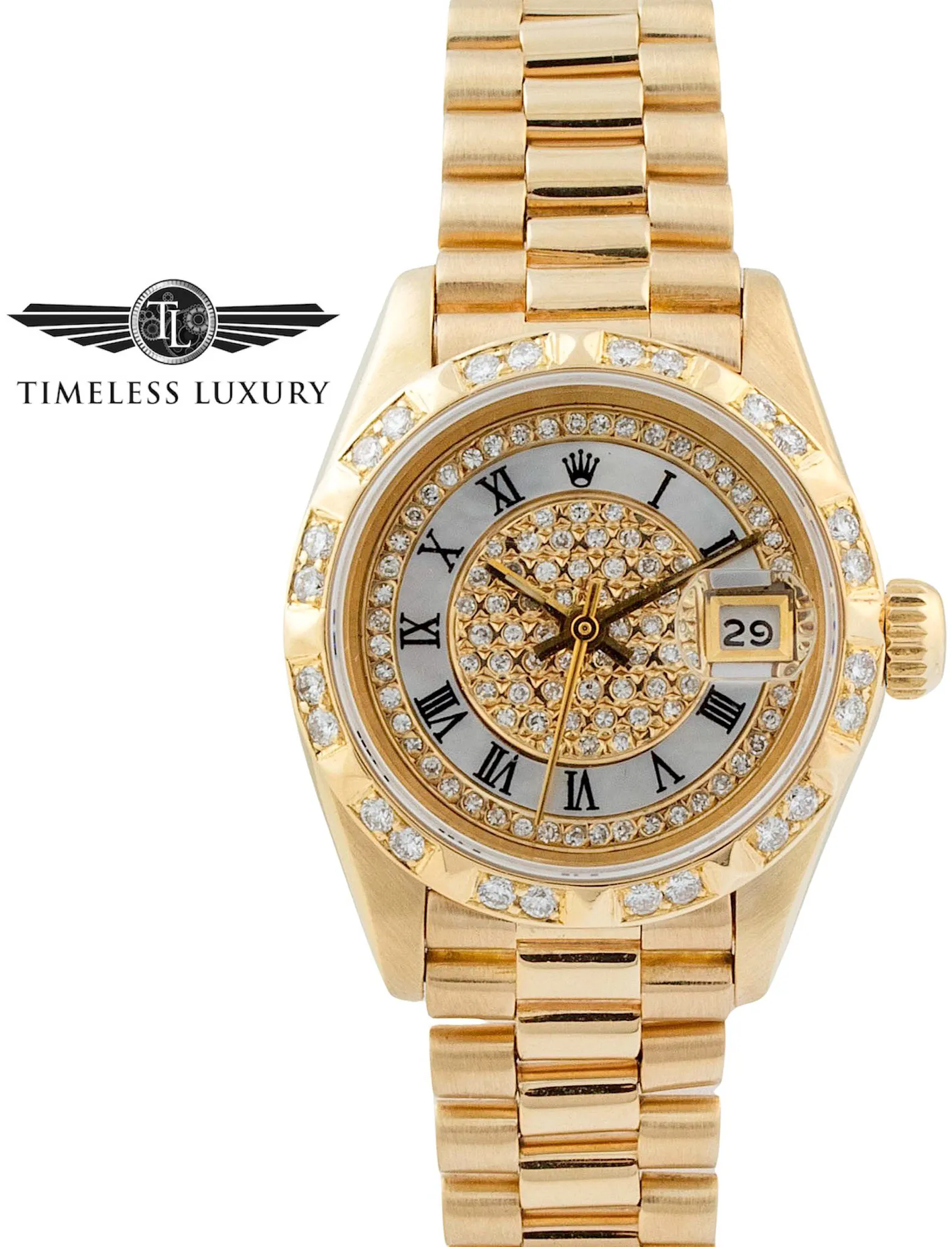 Rolex Lady-Datejust 69178 26mm Yellow gold Diamond