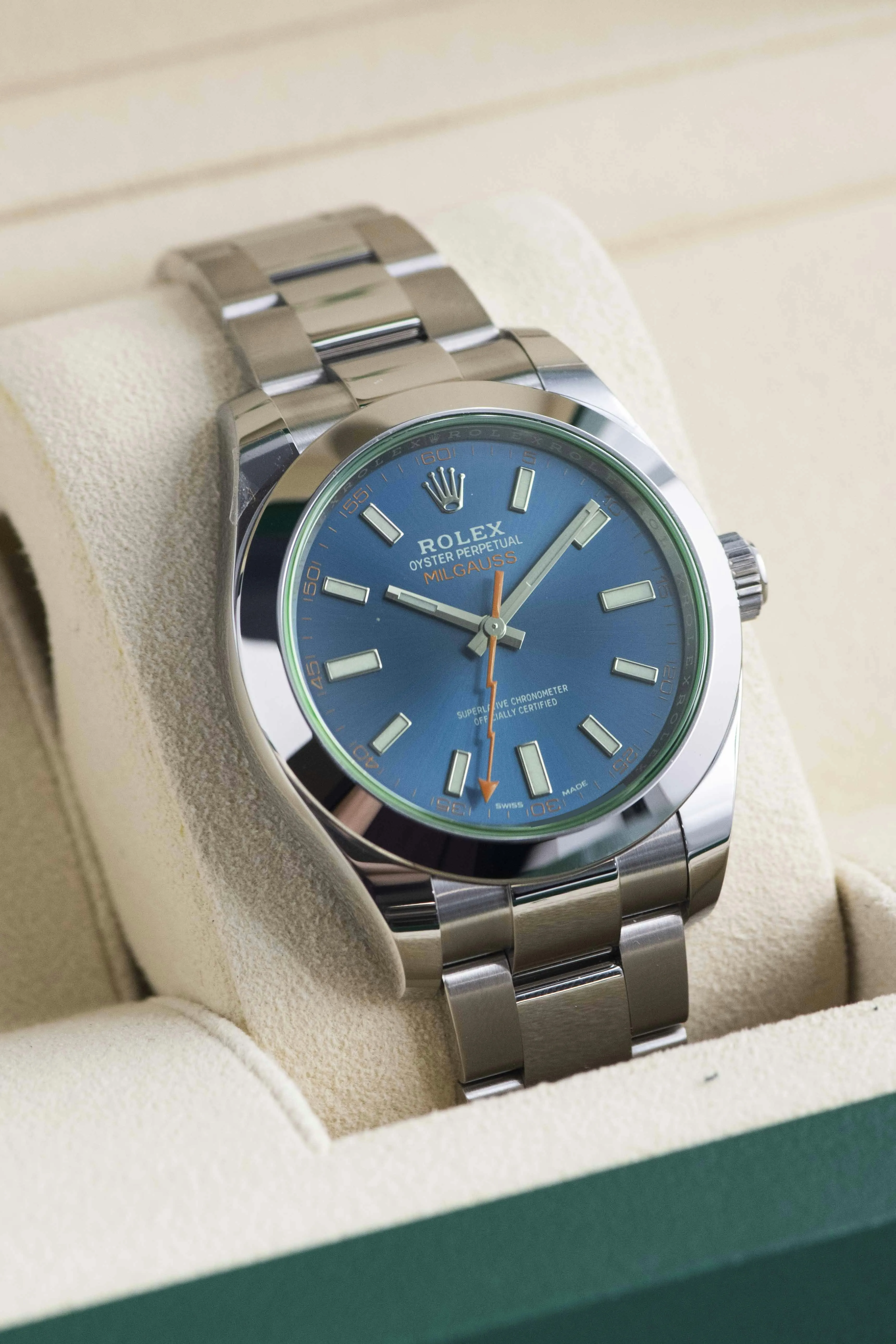 Rolex Milgauss 116400GV 40mm Stainless steel Blue 17