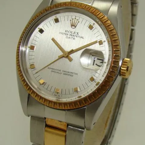 Rolex Oyster Perpetual Date 1505 35mm Yellow gold and Stainless steel Silver