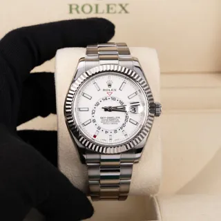 Rolex Sky-Dweller 326934-0001 White gold and Stainless steel White