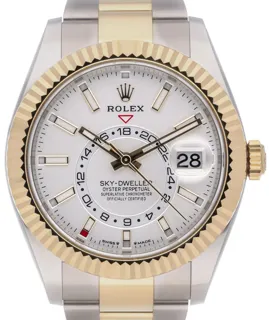 Rolex Sky-Dweller 336933 Yellow gold and Stainless steel White