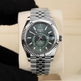 Rolex Sky-Dweller 336934-0002 42mm White gold and Stainless steel Green