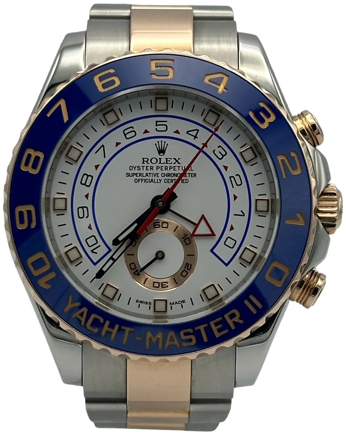 Rolex Yacht-Master II 116681 44mm Rose gold and Stainless steel White