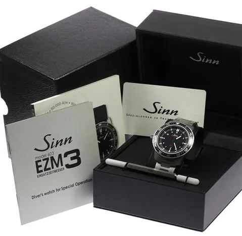 Sinn EZM 3 603 41mm Stainless steel Black 1