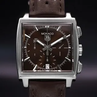 TAG Heuer Monaco CW2114.EB0017 Stainless steel Brown