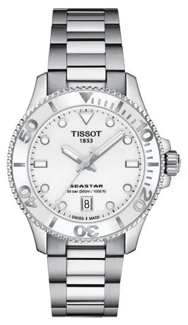 Tissot Seastar T120.210.11.011.00 Stainless steel White