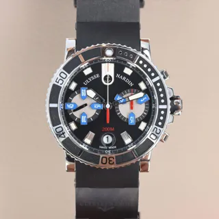 Ulysse Nardin Diver Chronograph 8003-102-3/92 Stainless steel Black