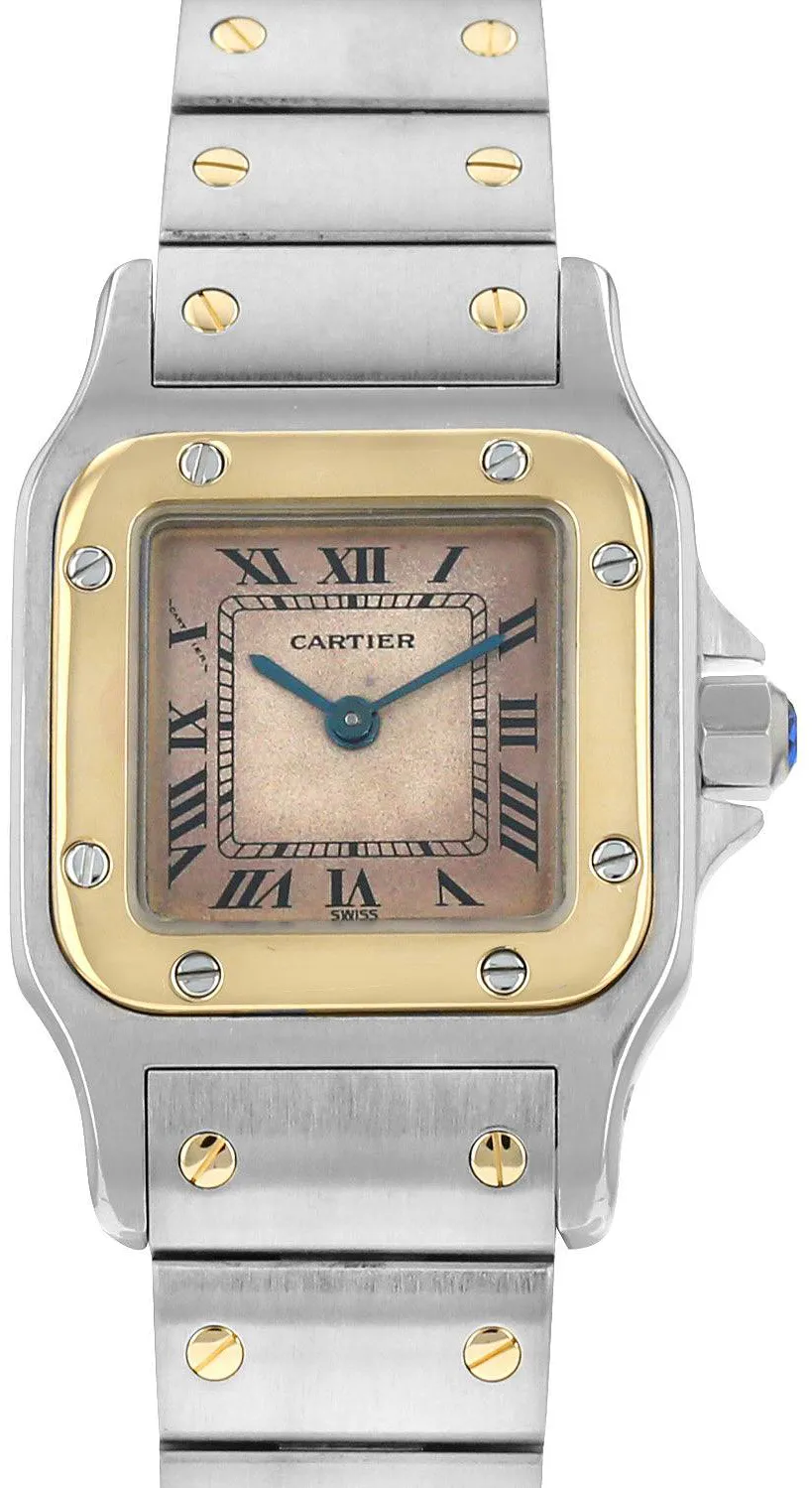 Cartier Santos Galbée 1057930 24mm Yellow gold and Stainless steel Cream