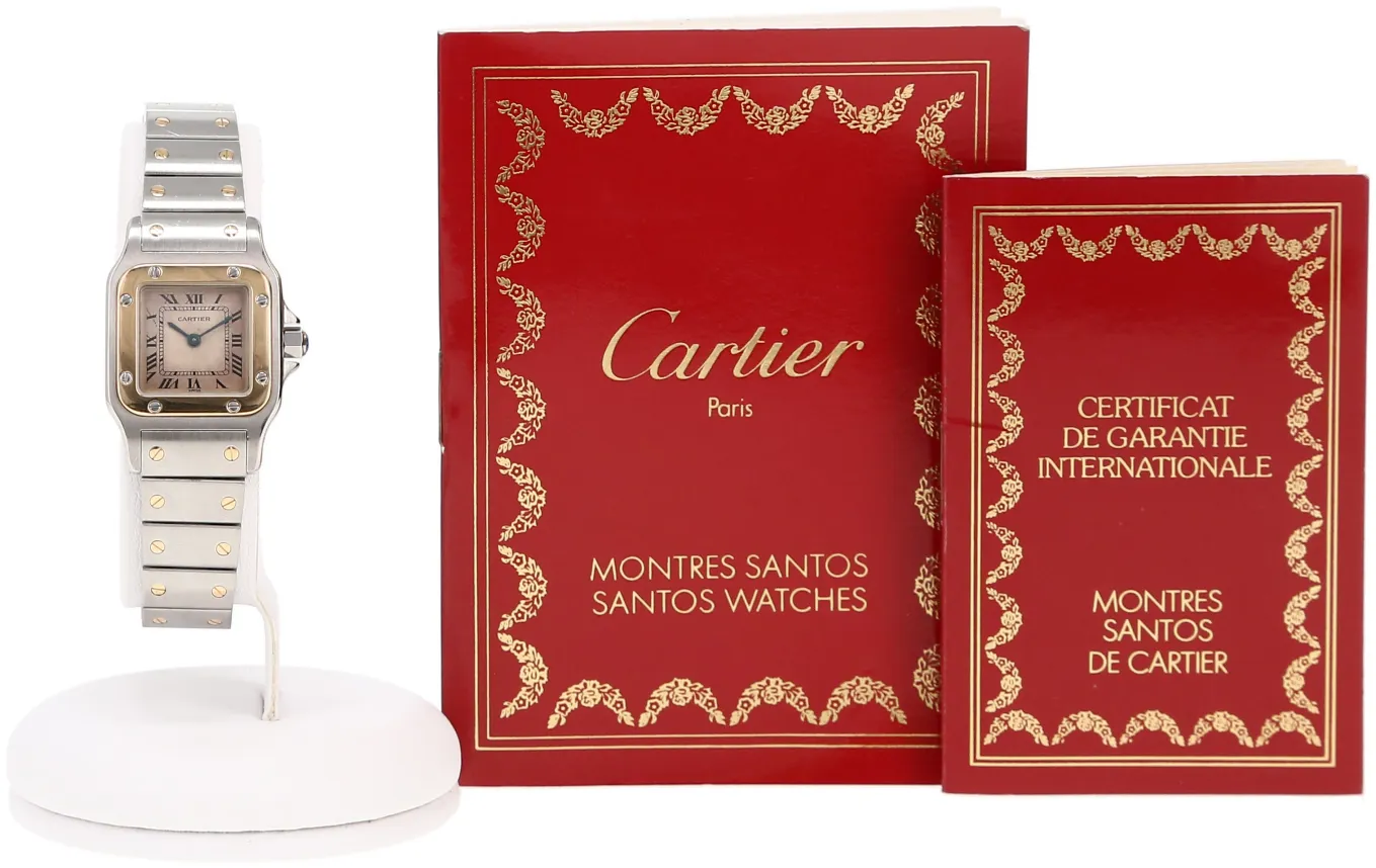 Cartier Santos Galbée 1057930 24mm Yellow gold and Stainless steel Cream 2