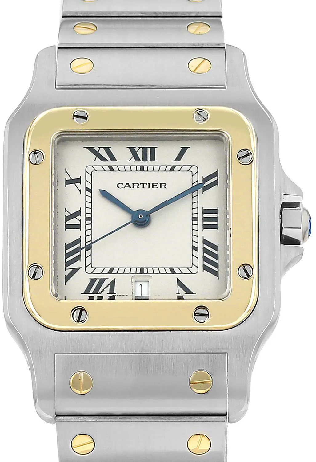 Cartier Santos Galbée 187901 29mm Yellow gold and Stainless steel Cream