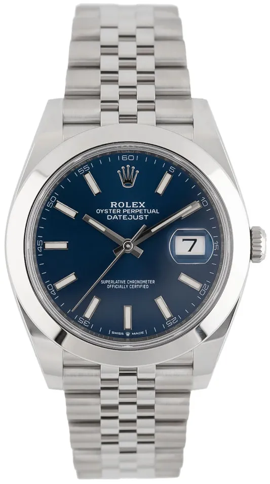 Rolex Datejust 41 126300 41mm Edelstahl Blau