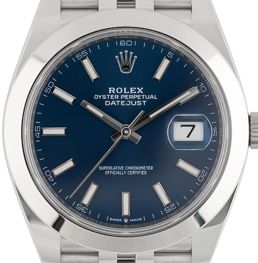 Rolex Datejust 41 126300 41mm Edelstahl Blau 1