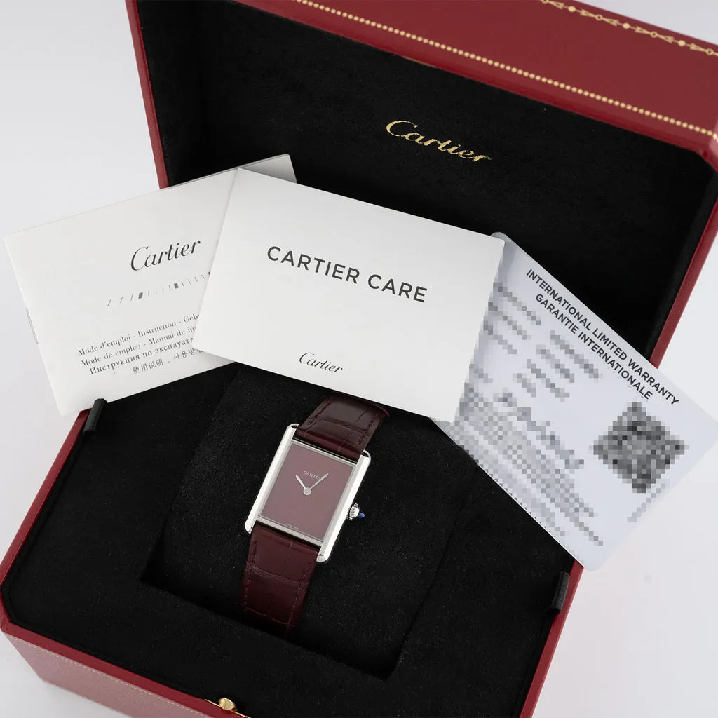 Cartier Tank WSTA0054 33.5mm Edelstahl Rot 4