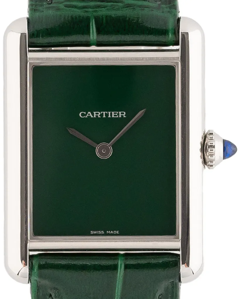 Cartier Tank WSTA0056 33.5mm Stainless steel Green 1