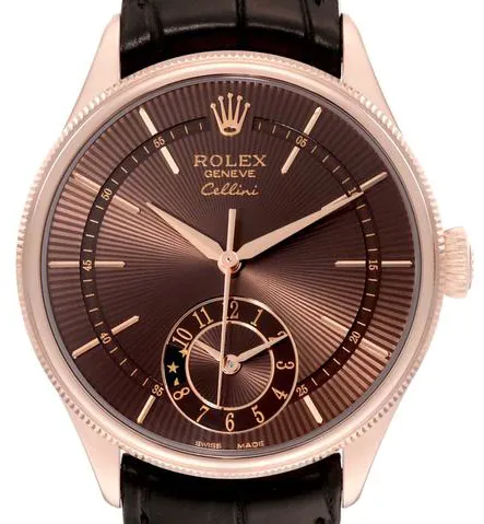 Rolex Cellini 50525 39mm Rose gold Brown