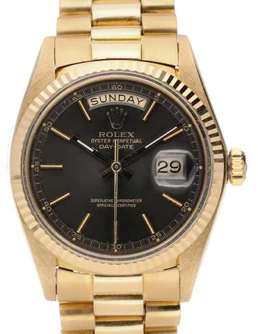 Rolex Day-Date 36 1803 36mm Yellow gold Black