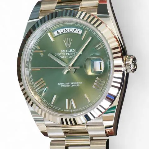 Rolex Day-Date 40 228239 40mm White gold Green