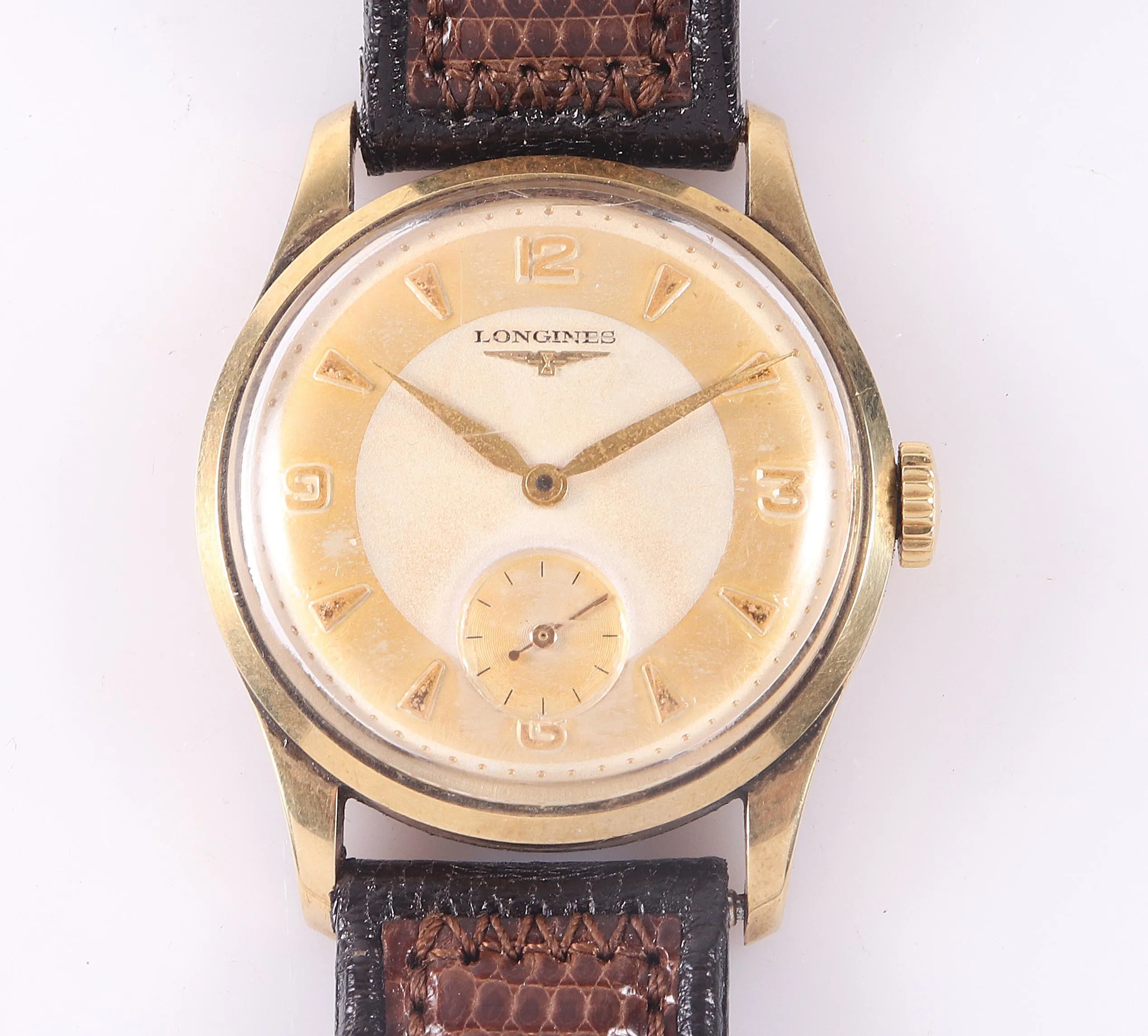 Longines 4858 33mm Yellow gold Cream