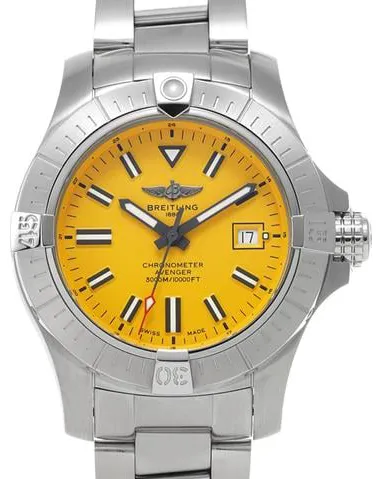 Breitling Avenger A17319101I1A1 45mm Stainless steel Yellow