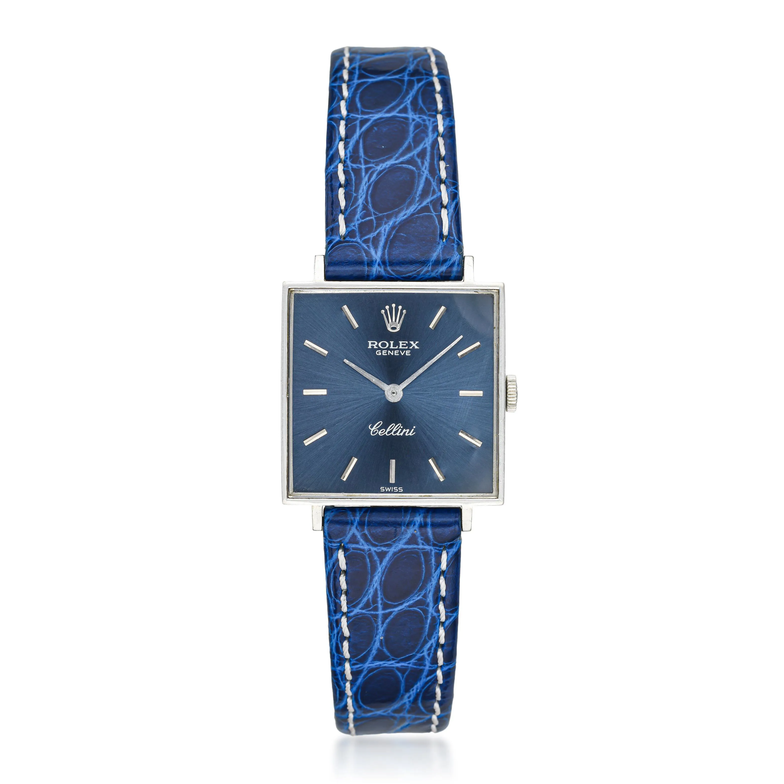 Rolex Cellini 3811 22.5mm White gold Blue