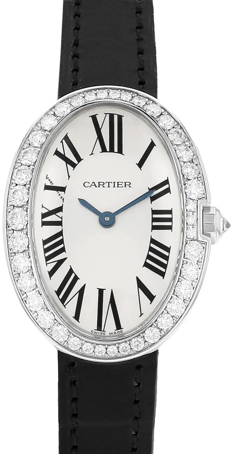 Cartier Baignoire 3065 23mm White gold Silver