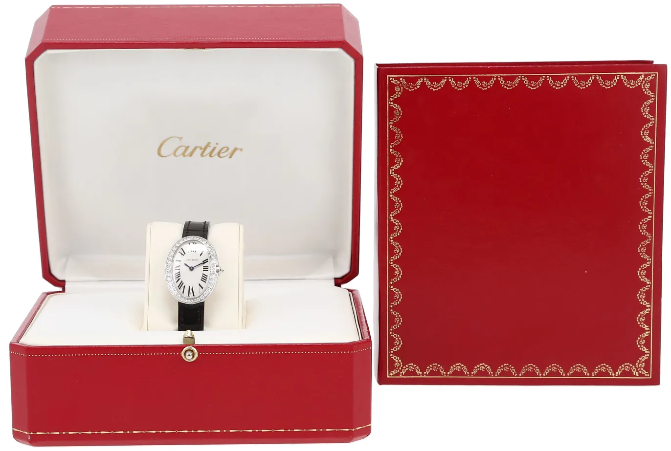 Cartier Baignoire 3065 23mm White gold Silver 2