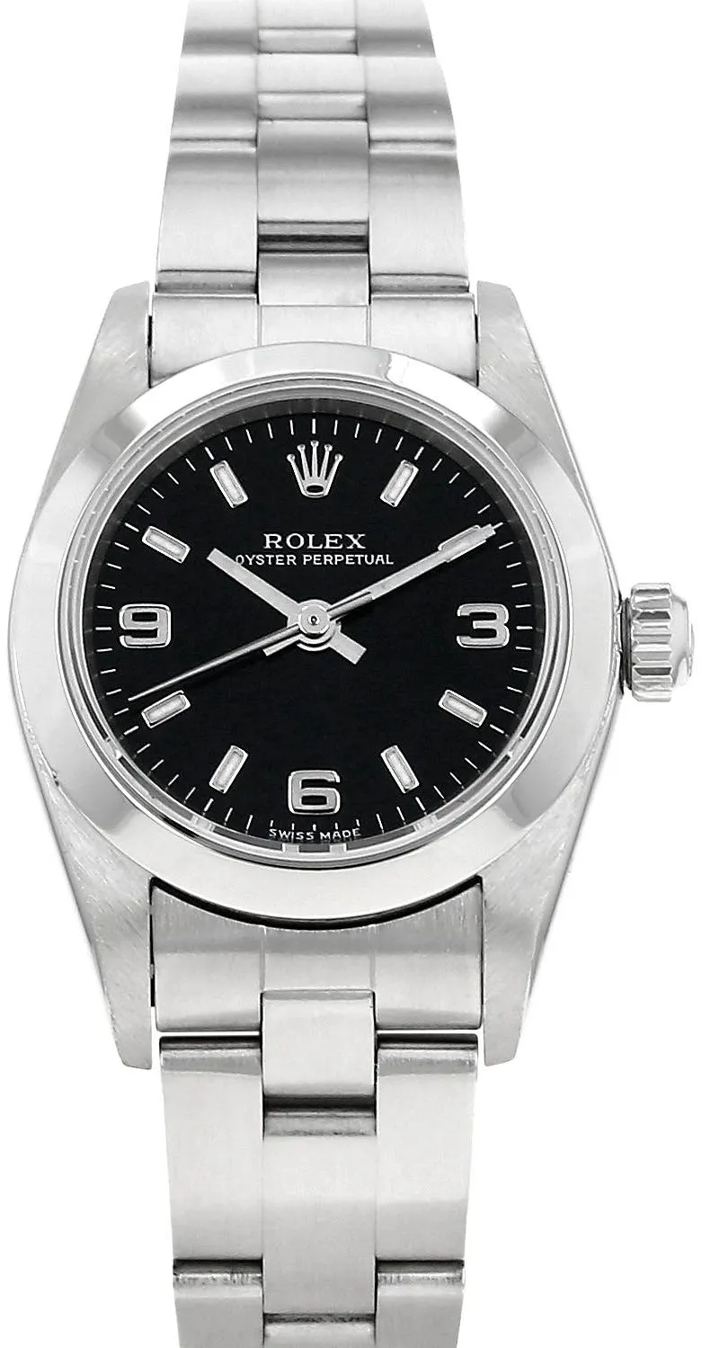 Rolex Oyster Perpetual 76080 26mm Stainless steel Black