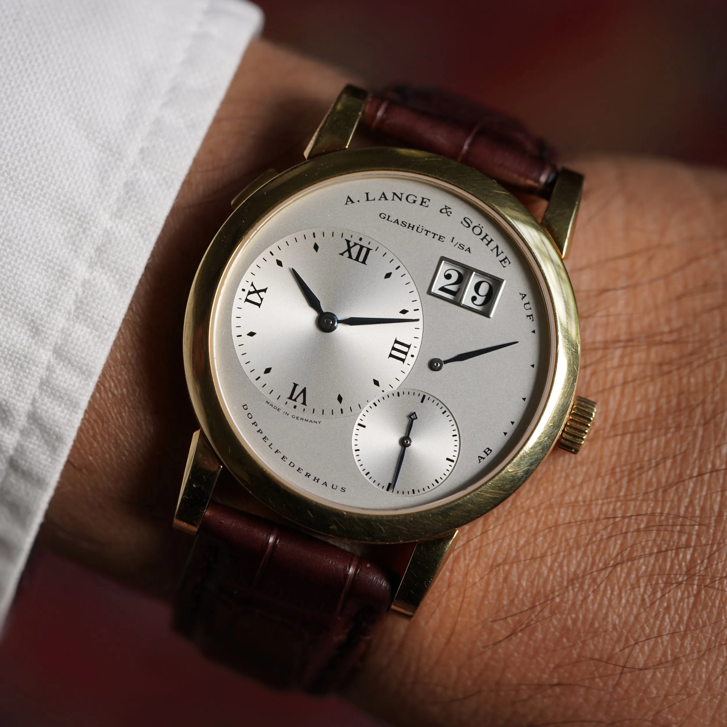 A. Lange & Söhne Lange 1 101.022 38.5mm Yellow gold and 18k yellow gold Silver