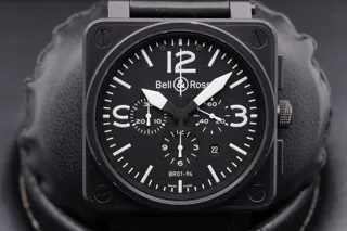 Bell & Ross Chronograph BR01-94-S Stainless steel and PVD Black