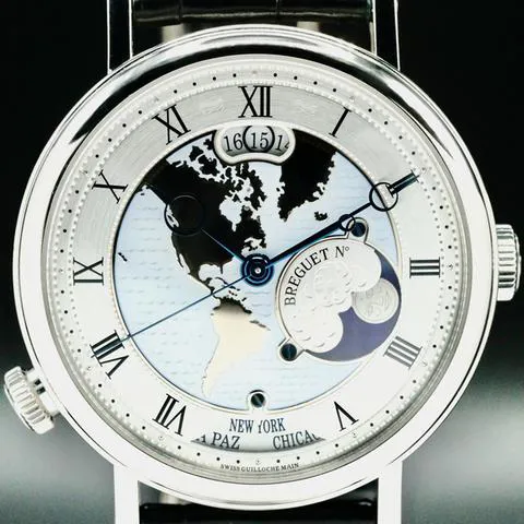 Breguet Classique 5717PT/US/9ZU 43mm Platinum Blue and Artistic dial