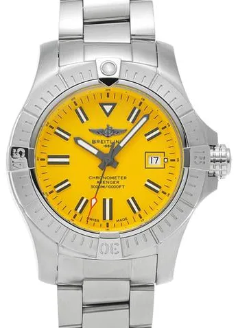 Breitling Avenger A17319101I1A1 45mm Stainless steel Yellow