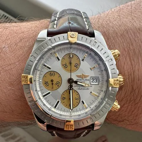 Breitling Chronomat B13356 44mm Yellow gold and Stainless steel Mother-of-pearl 9