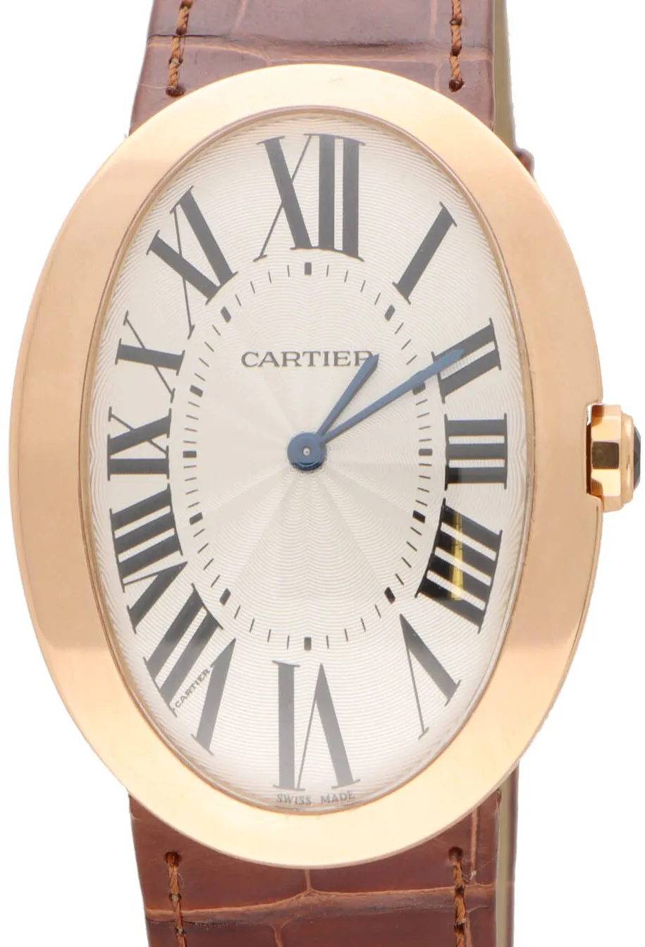 Cartier Baignoire 3033 32mm Rose gold and 18k rose gold Silver