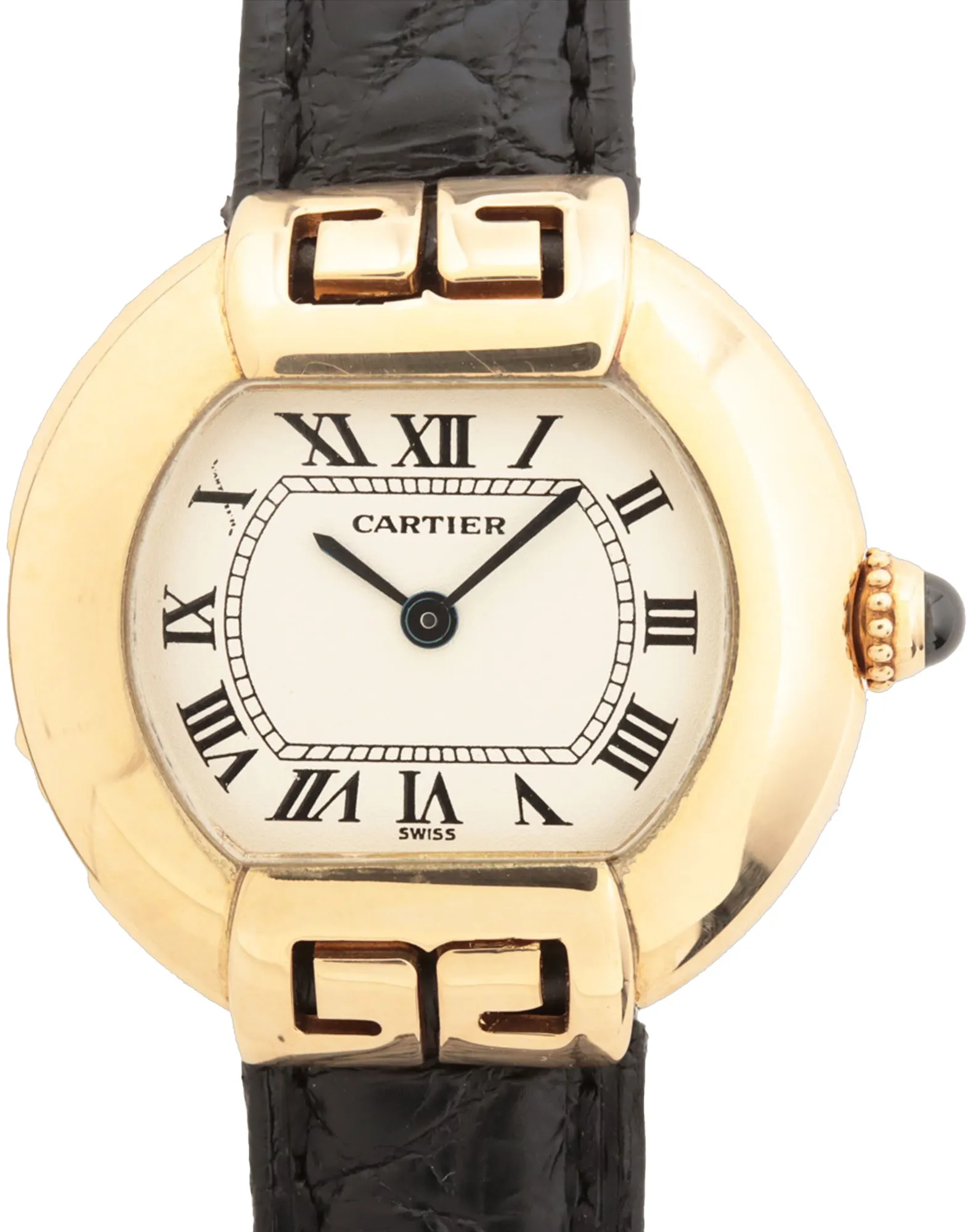 Cartier Ellipse 1480 22mm Yellow gold Silver