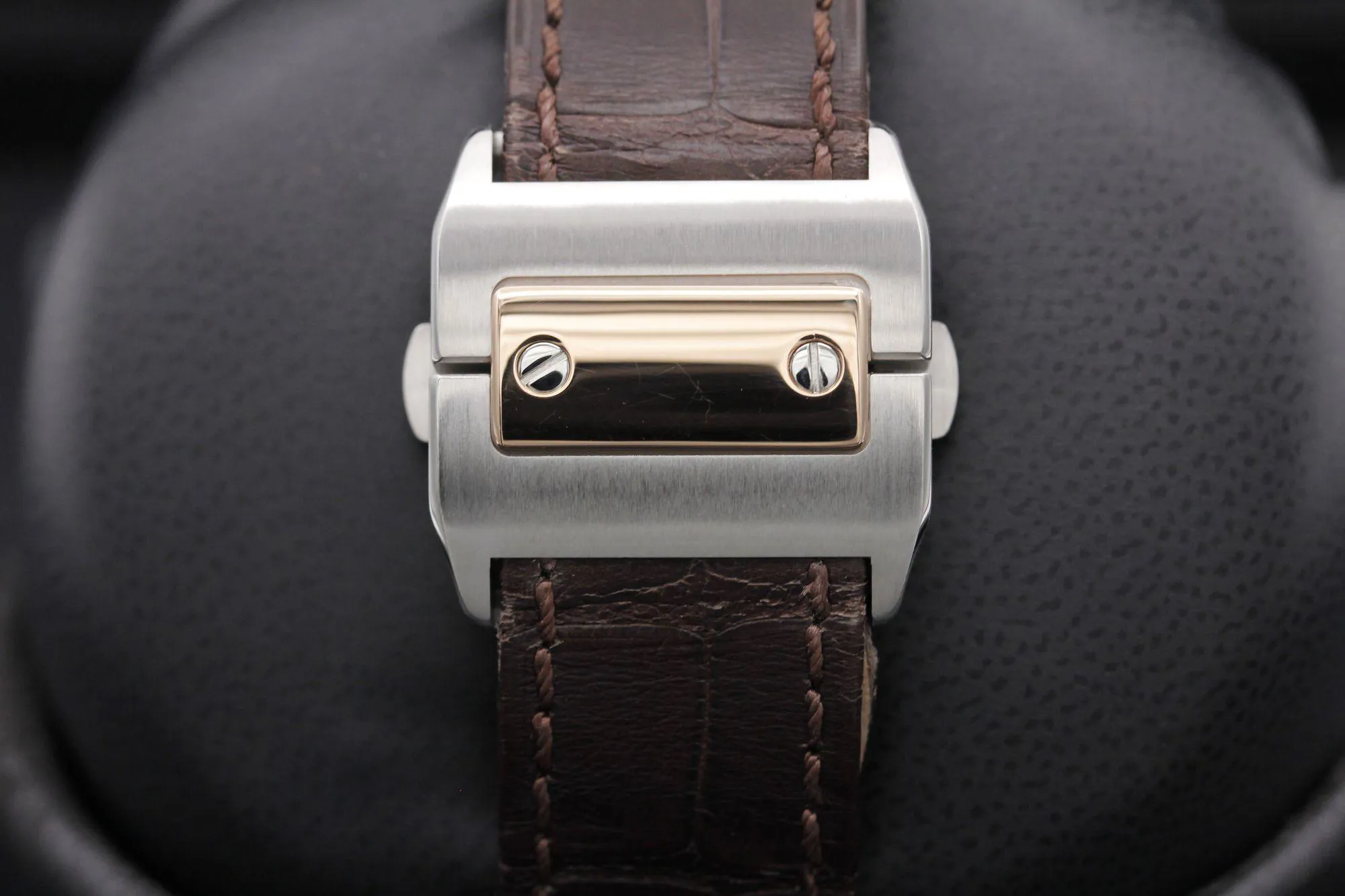 Cartier Santos 100 2878 33mm Rose gold and Stainless steel Silver 6