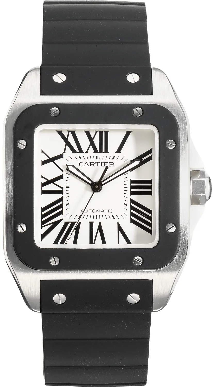 Cartier Santos 100 W20121U2 38mm Stainless steel Silver Gray