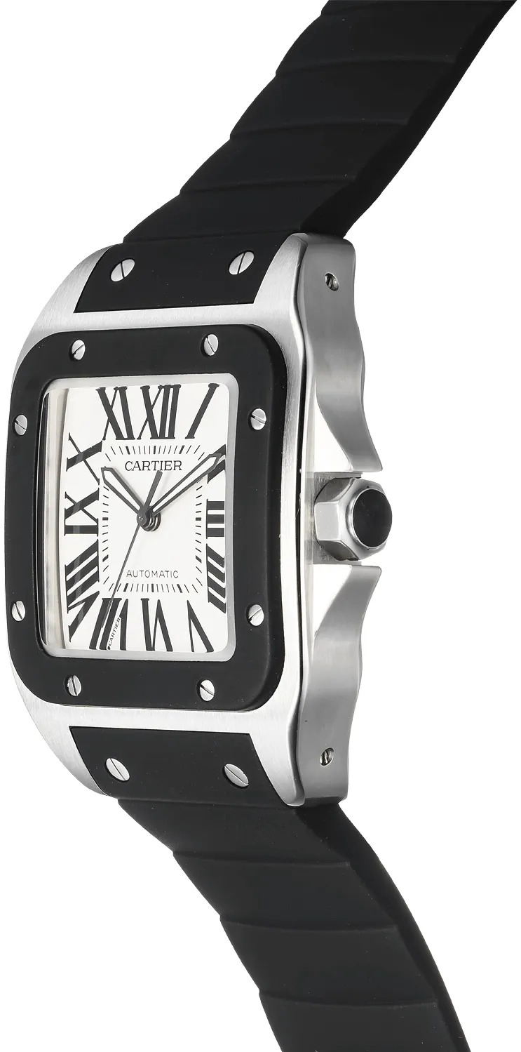 Cartier Santos 100 W20121U2 38mm Stainless steel Silver Gray 1