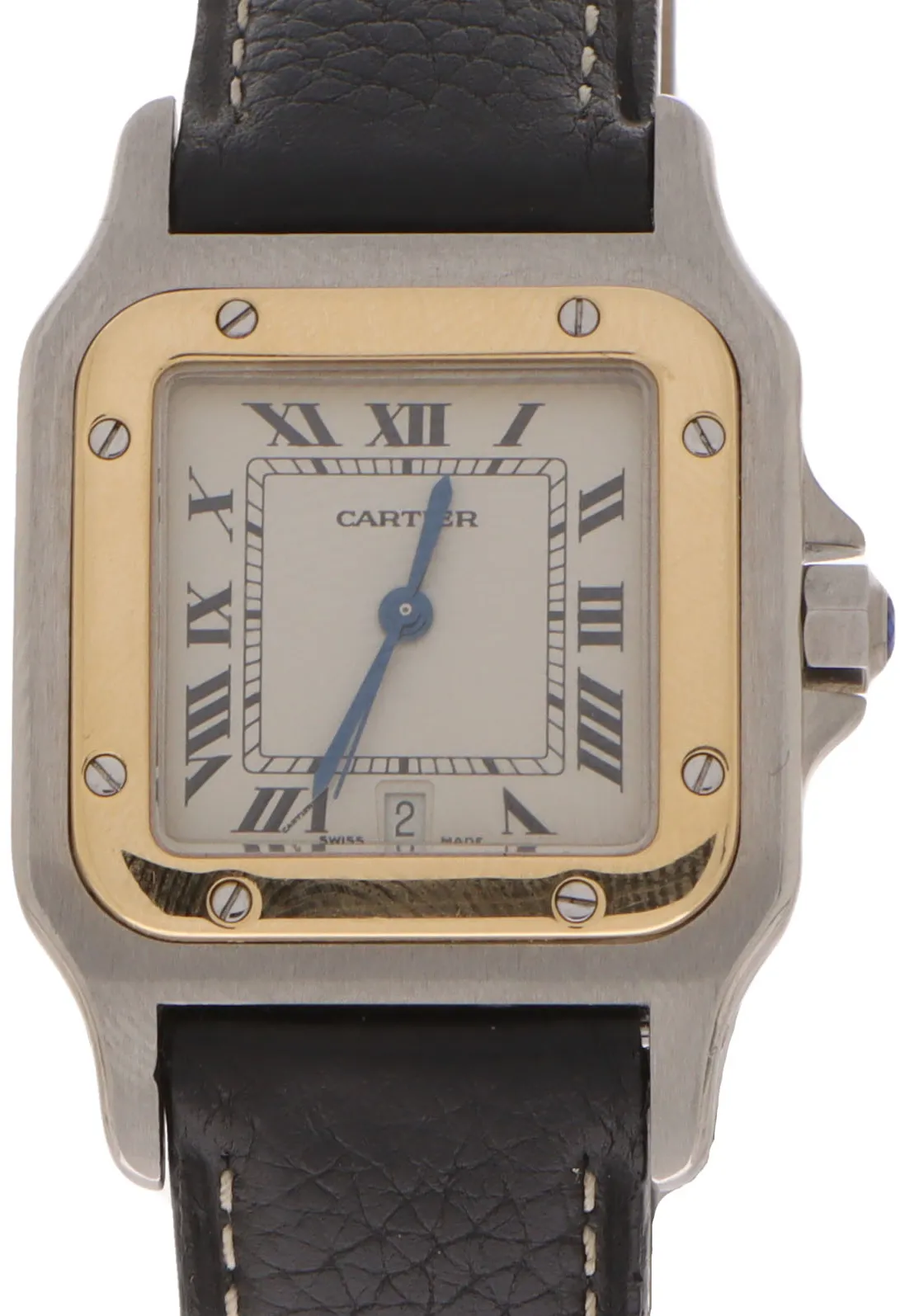 Cartier Santos 1566 29mm Yellow gold and Stainless steel White