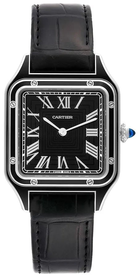 Cartier Santos Dumont WSSA0046 43.5mm Stainless steel Black