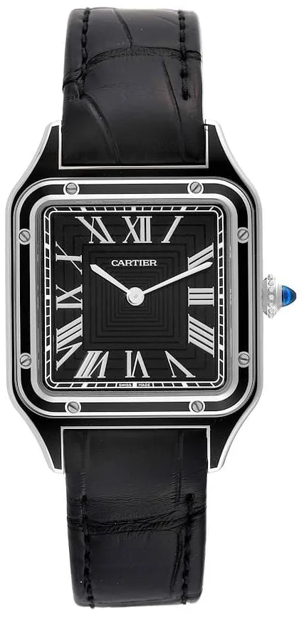 Cartier Santos Dumont WSSA0046 43.5mm Stainless steel Black