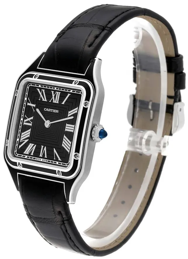 Cartier Santos Dumont WSSA0046 43.5mm Stainless steel Black 1