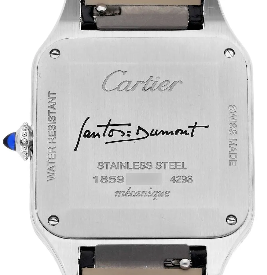 Cartier Santos Dumont WSSA0046 43.5mm Stainless steel Black 3