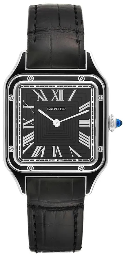 Cartier Santos Dumont WSSA0046 43.5mm Stainless steel Black