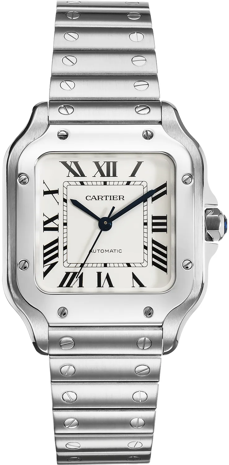 Cartier Santos WSSA0010 33mm Stainless steel Silver Gray