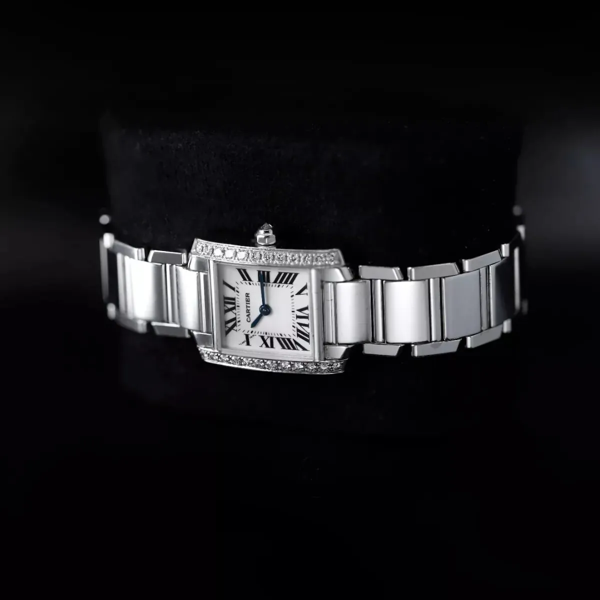 Cartier Tank Française WE1002S3 20mm White gold Silver 2