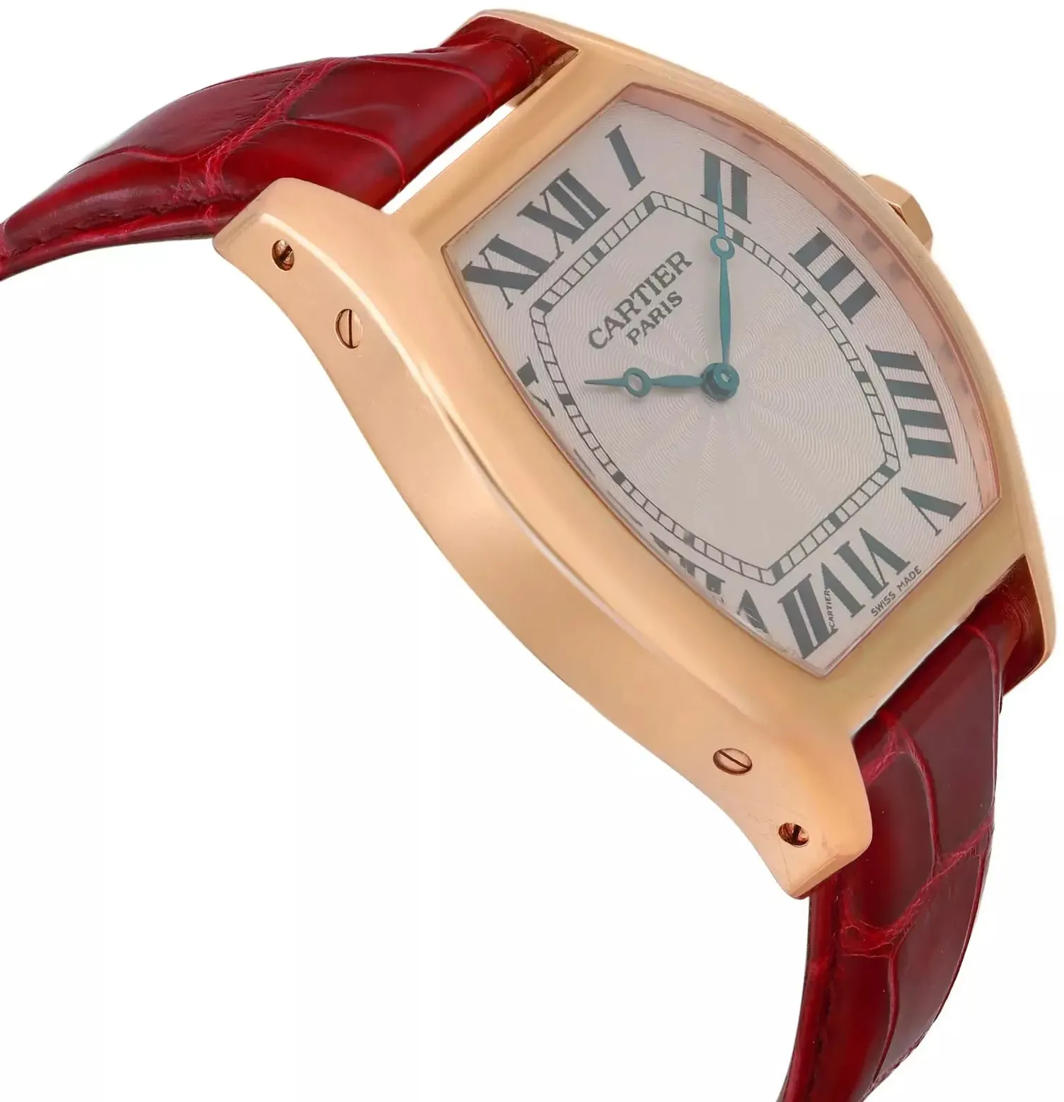 Cartier Tortue 2763 48mm Rose gold Silver 2