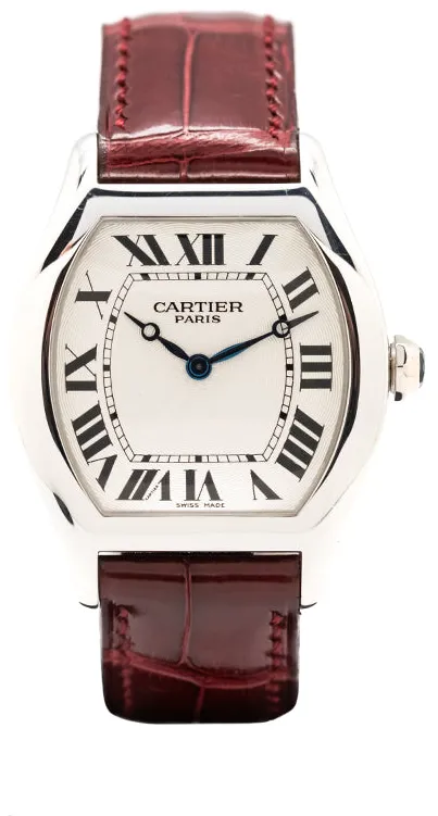 Cartier Tortue W1532851 34mm Platinum Silver