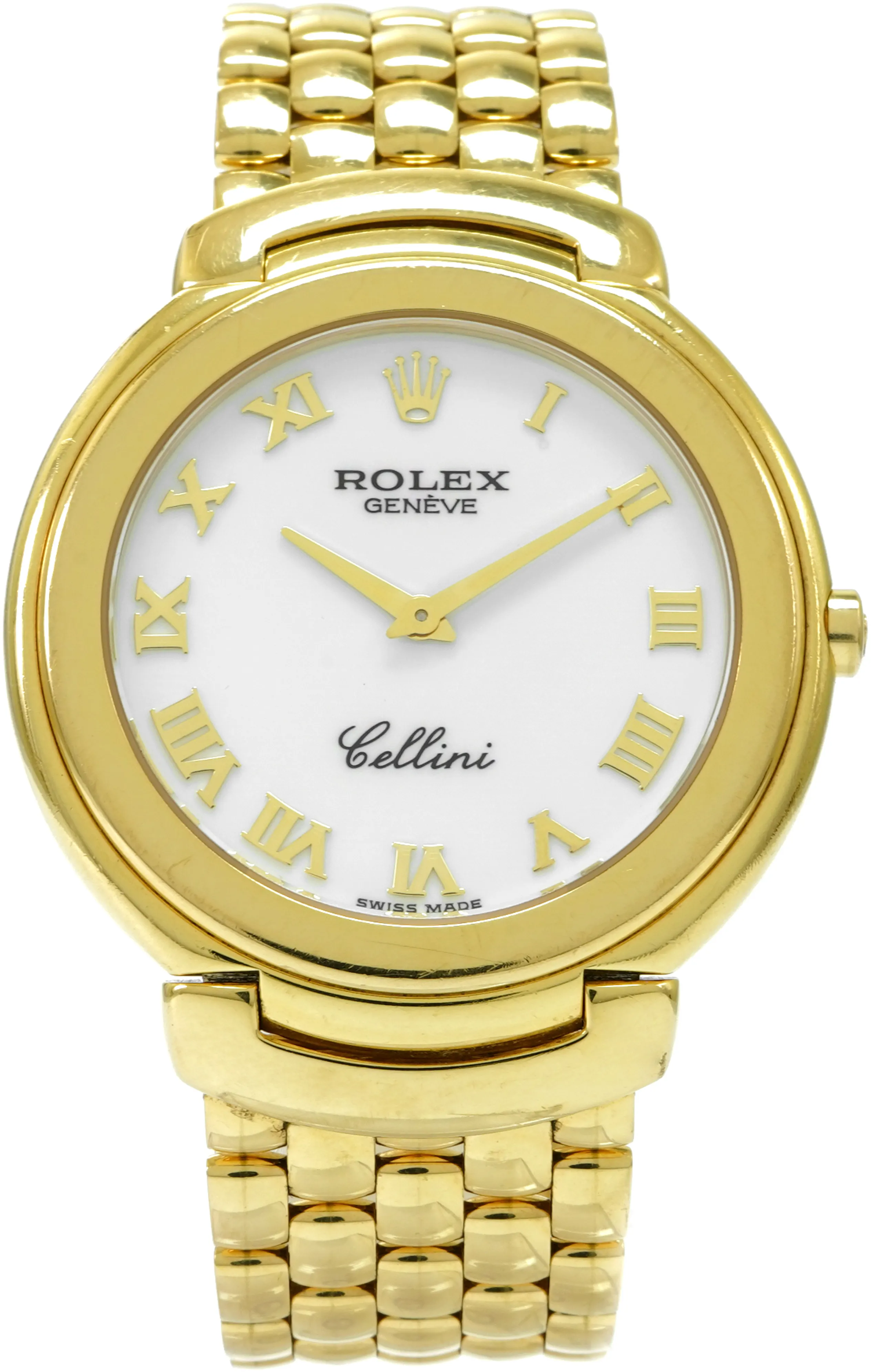 Rolex Cellini 6623 37mm Yellow gold Silver