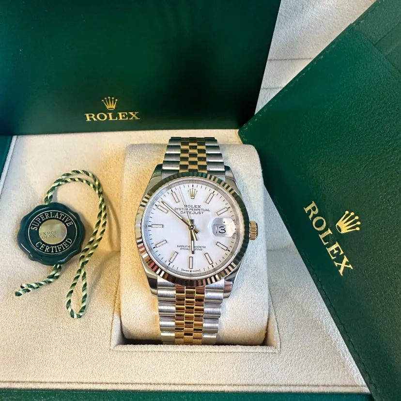 Rolex Datejust 36 126233-0019 36mm Yellow gold and Oystersteel White